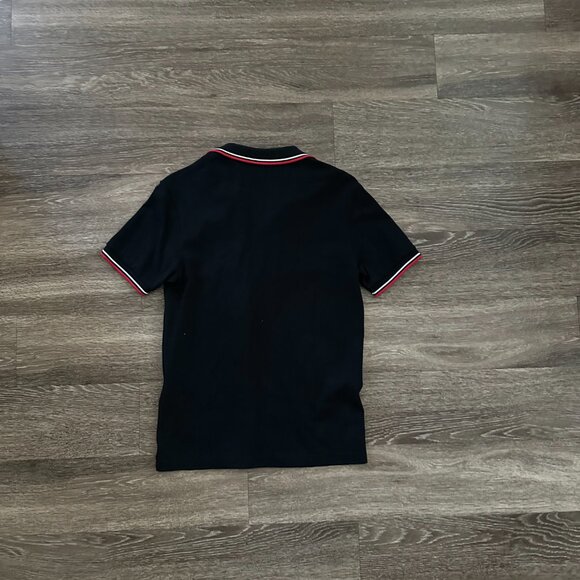 Prada Milano Red Tab Polo Shirt – Size Medium – Black, Luxury Designer - Picture 3 of 3